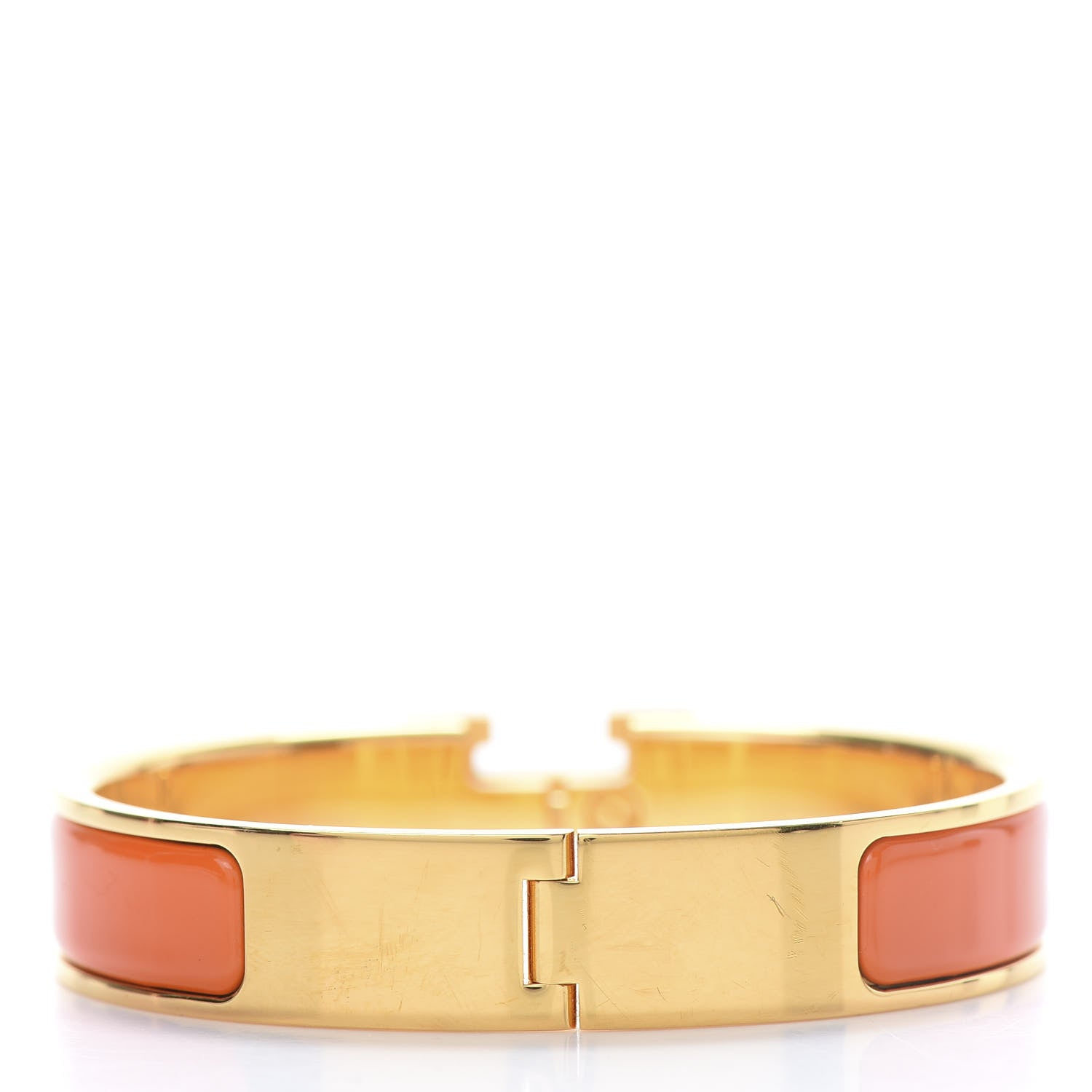 Hermes Enamel Narrow Clic Clac H Bracelet PM Orange 3 of 6