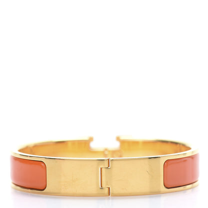 Hermes Enamel Narrow Clic Clac H Bracelet PM Orange 3 of 6