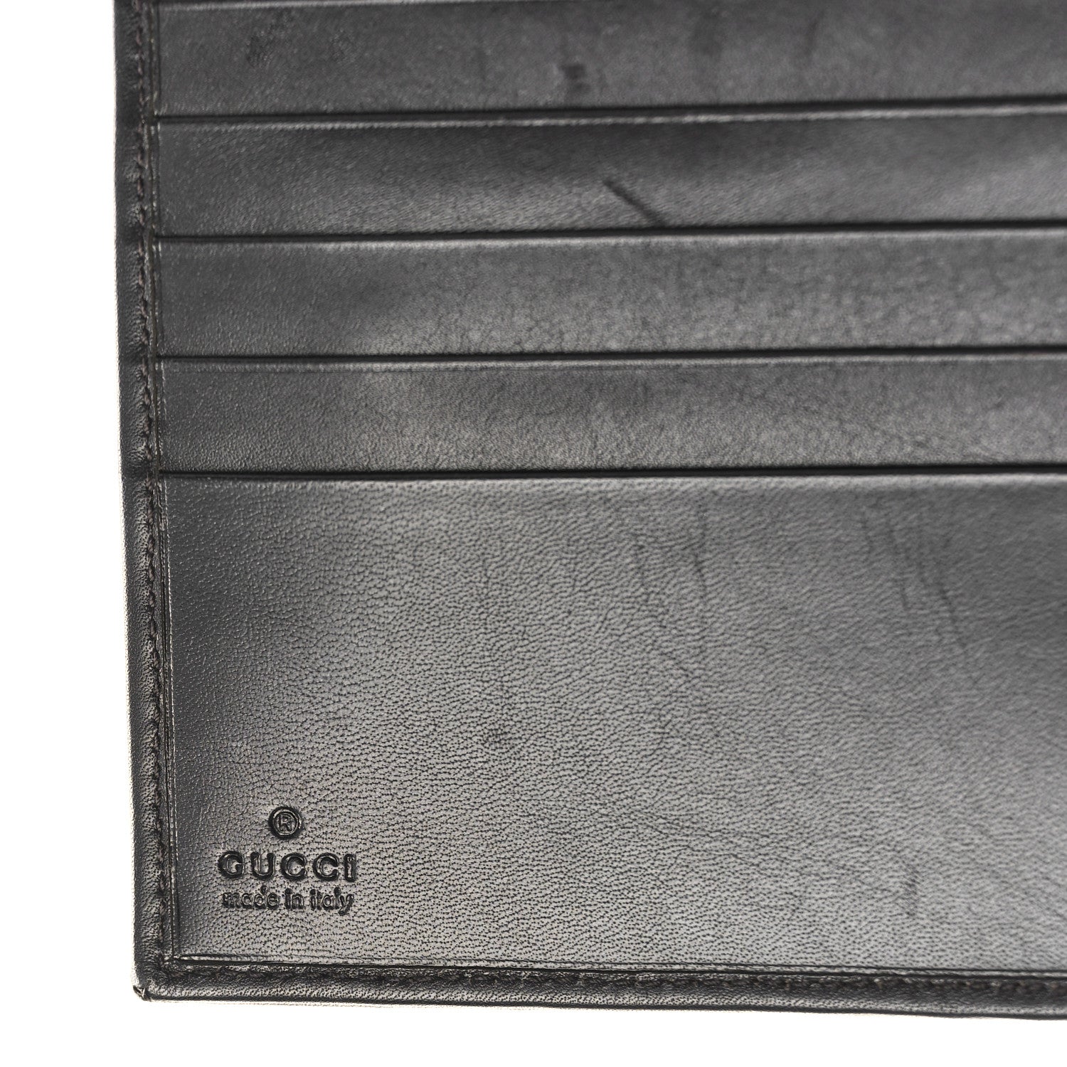 Gucci Monogram Denim Compact Wallet Beige Black 7 of 10
