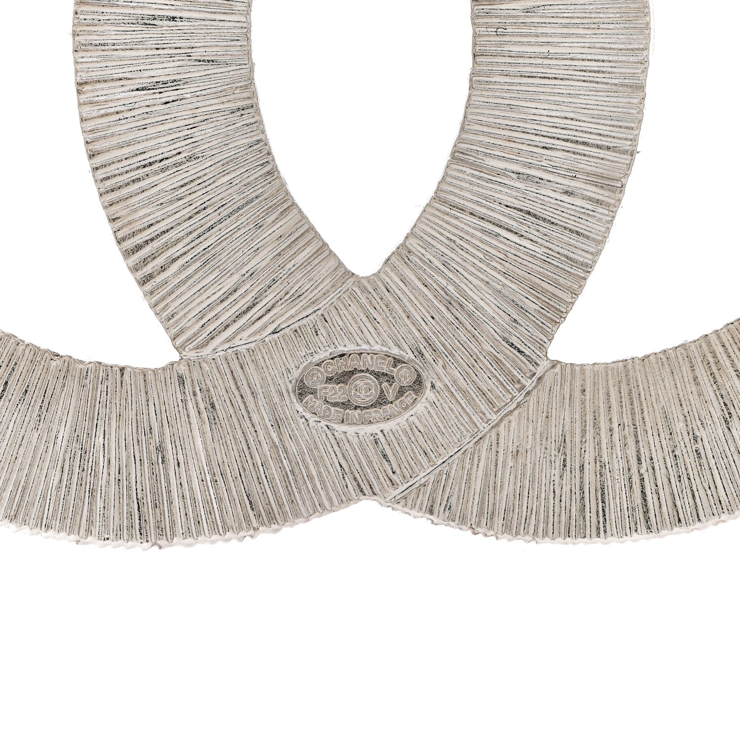 Chanel Baguette Crystal CC Brooch Silver 4 of 8