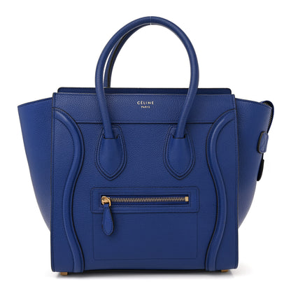 Celine Drummed Calfskin Micro Luggage Indigo 1 of 11