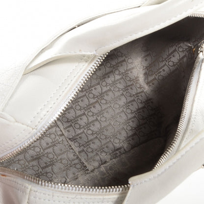 Christian Dior Cervo Deerskin Cannage Stitched Boston White 5 of 8