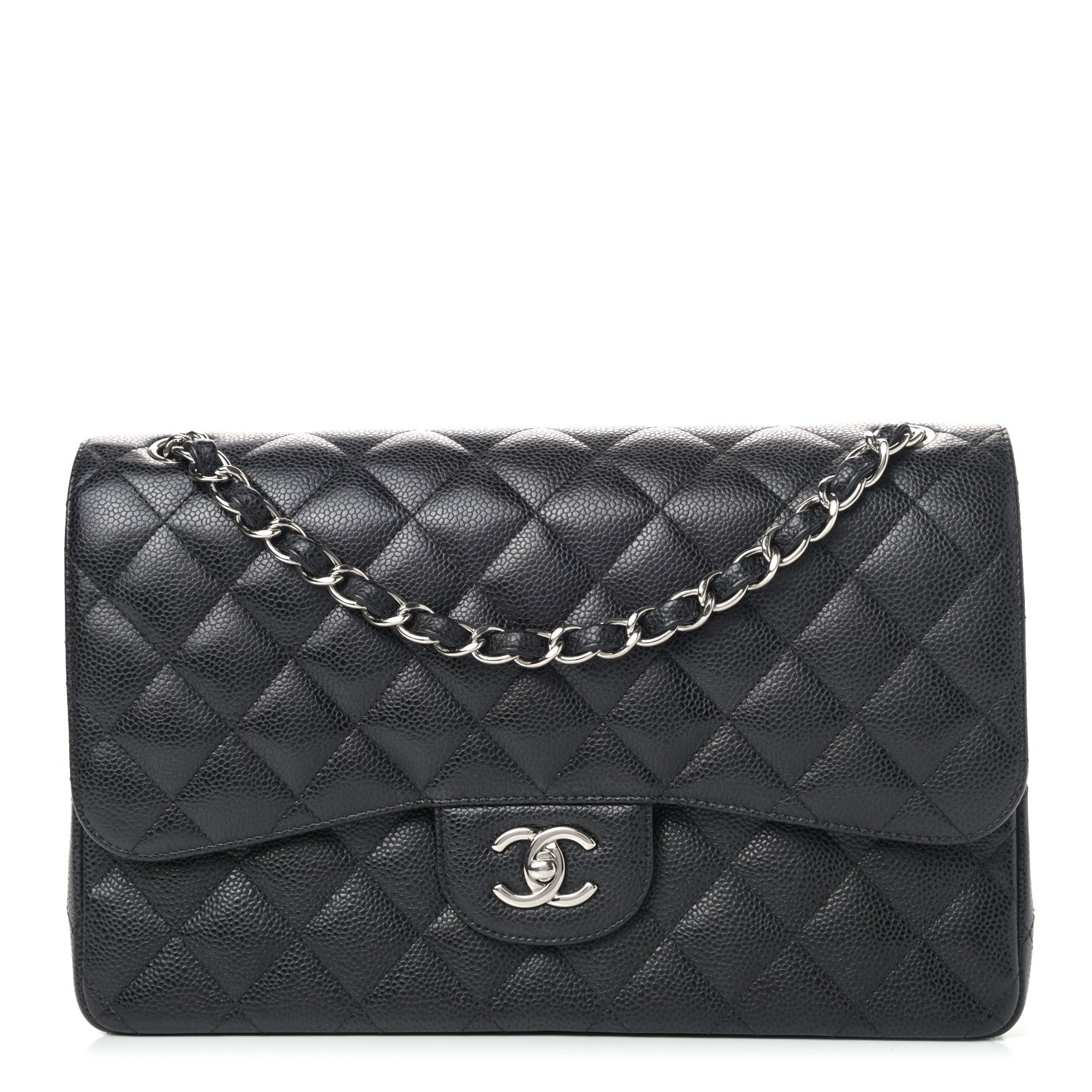 Chanel Caviar Quilted Jumbo Double Flap Black 1 of 10