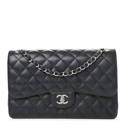Chanel Caviar Quilted Jumbo Double Flap Black 1 of 10