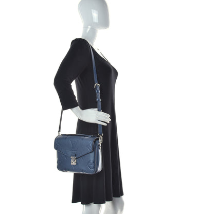 Louis Vuitton Metallic Empreinte Monogram Giant Pochette Metis Navy Nacre 2 of 11