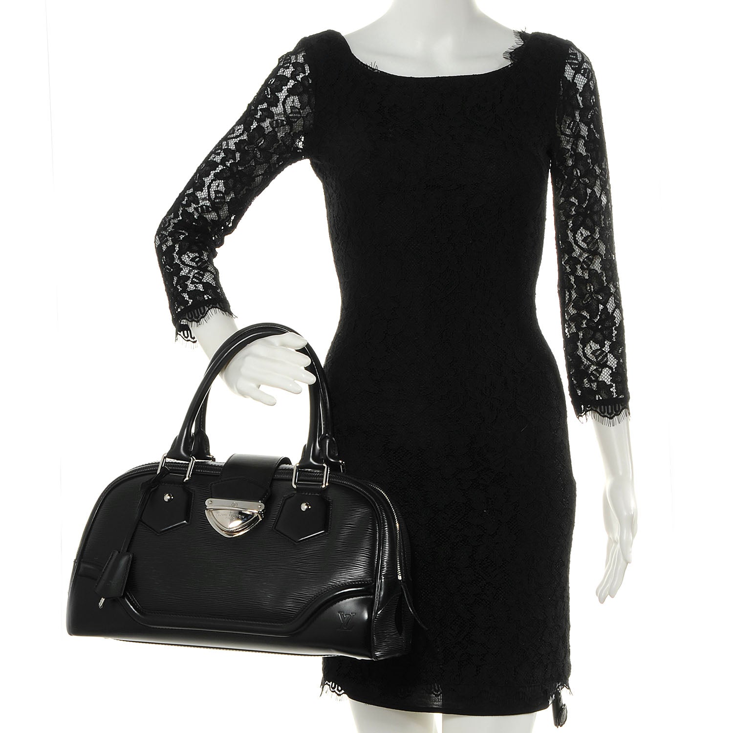 Louis Vuitton Epi Bowling Montaigne GM Black 2 of 9