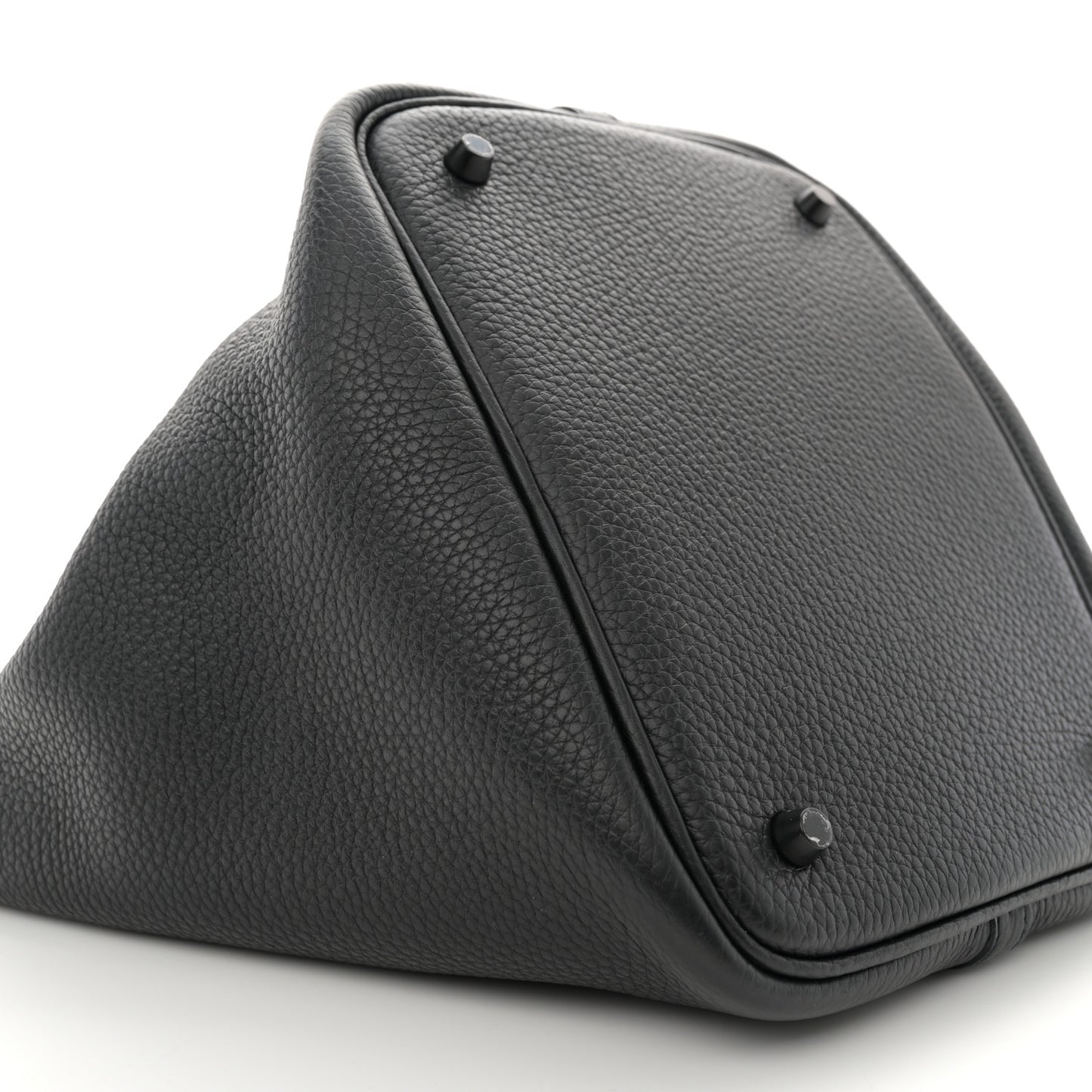 Taurillon Clemence Monochrome Picotin Lock 22 MM Black