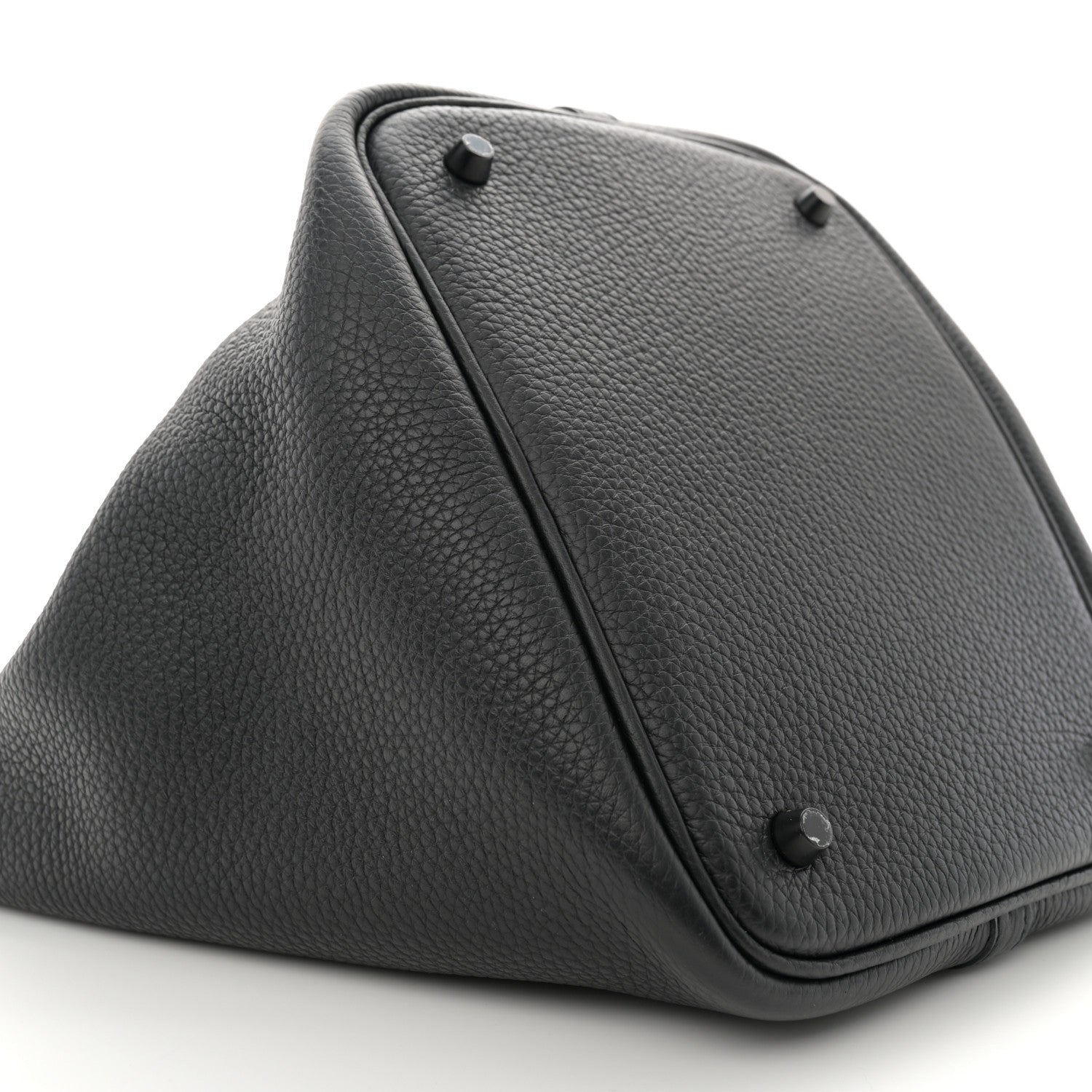 Hermes Taurillon Clemence Monochrome Picotin Lock 22 MM Black 9 of 11