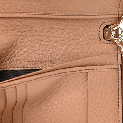 Gucci Calfskin Medium Soho Zip Around Wallet Camelia 7 of 7