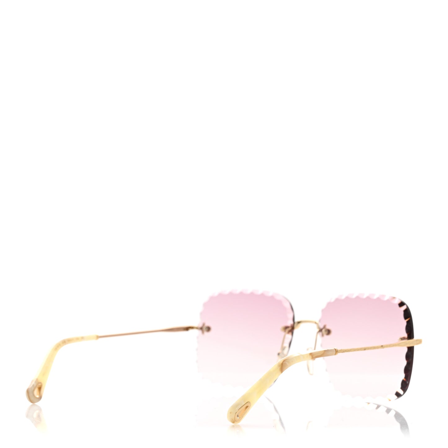 Rosie Bevelled Round Sunglasses CE161S Gold Gradient Pink