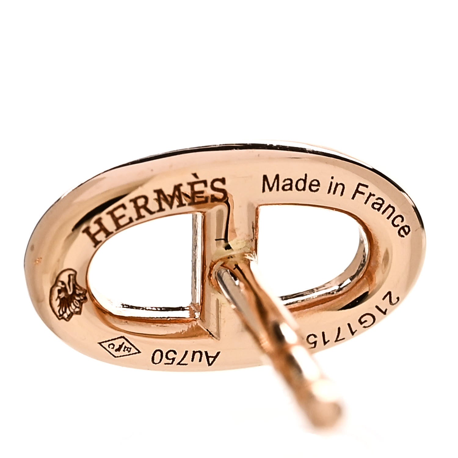 Hermes 18K Rose Gold TPM Farandole Stud Earrings 5 of 6