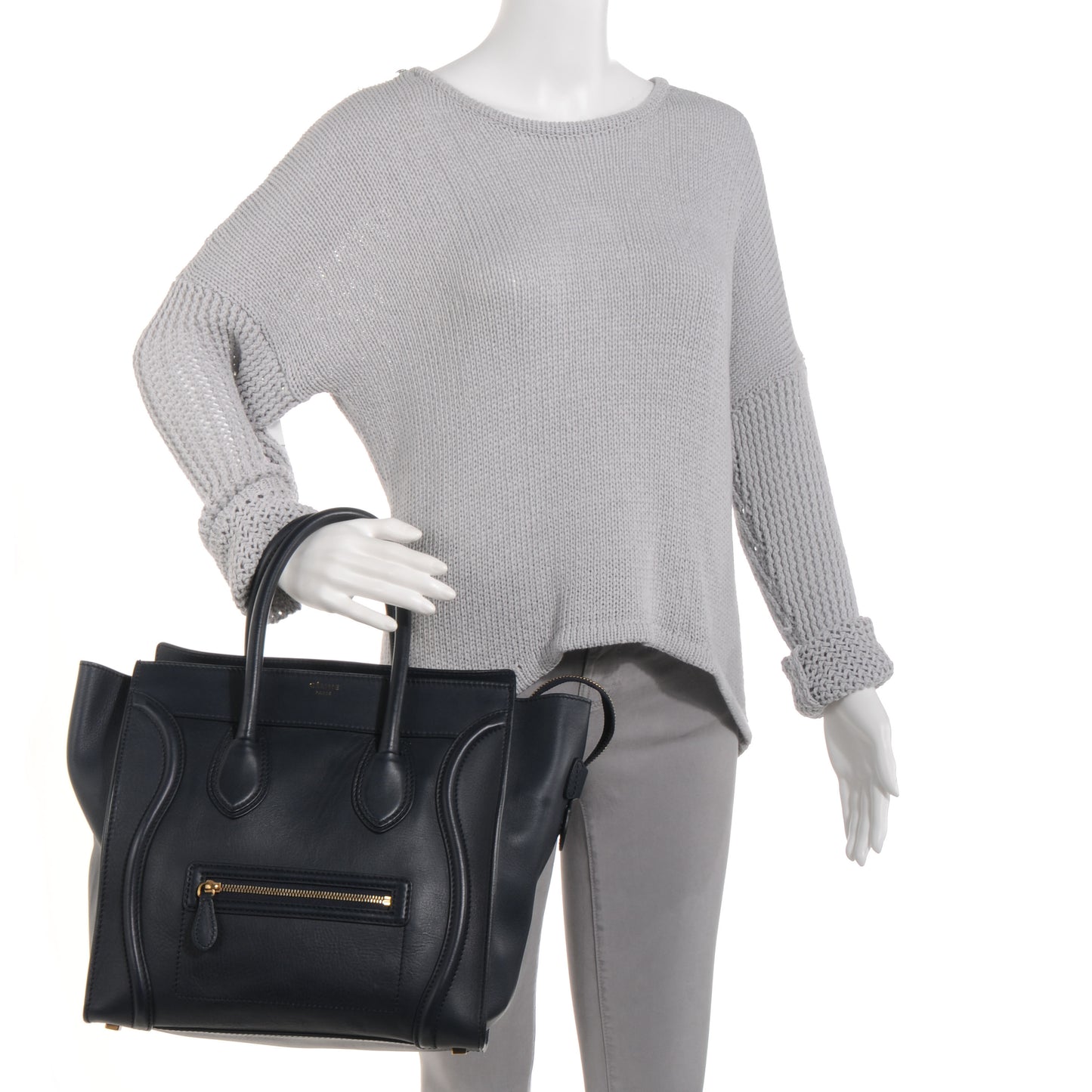 Smooth Calfskin Mini Luggage Navy