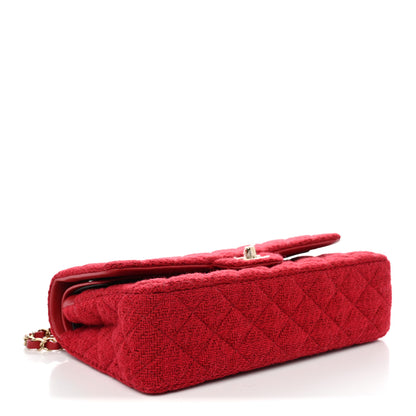 Chanel Tweed Quilted Medium Double Flap Red 4 of 11