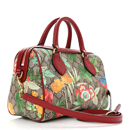Gucci GG Supreme Monogram Tian Small Boston Beige Multicolor Red 3 of 10
