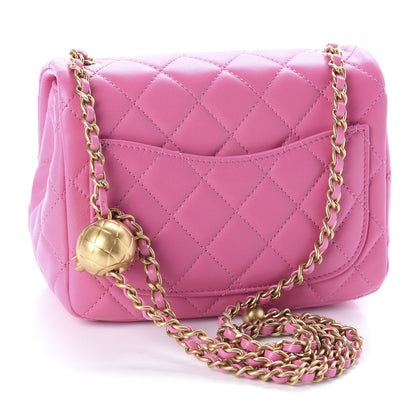 Chanel Lambskin Quilted Mini Pearl Crush Flap Pink 3 of 11