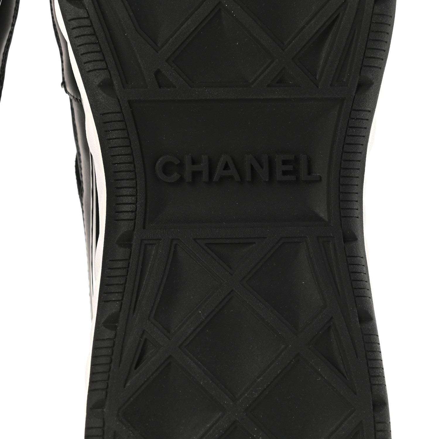 Chanel Fabric Calfskin Suede CC Sneakers 41 Black 6 of 9