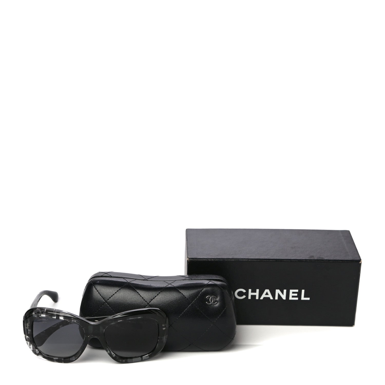 Chanel Acetate Square Plaid Frame Sunglasses 5324 Grey 7 of 7