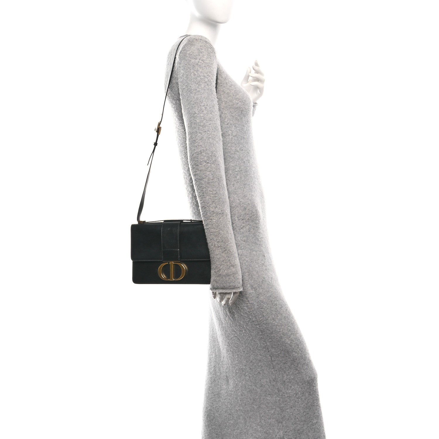 Christian Dior Smooth Calfskin 30 Montaigne Flap Bag Black 2 of 9