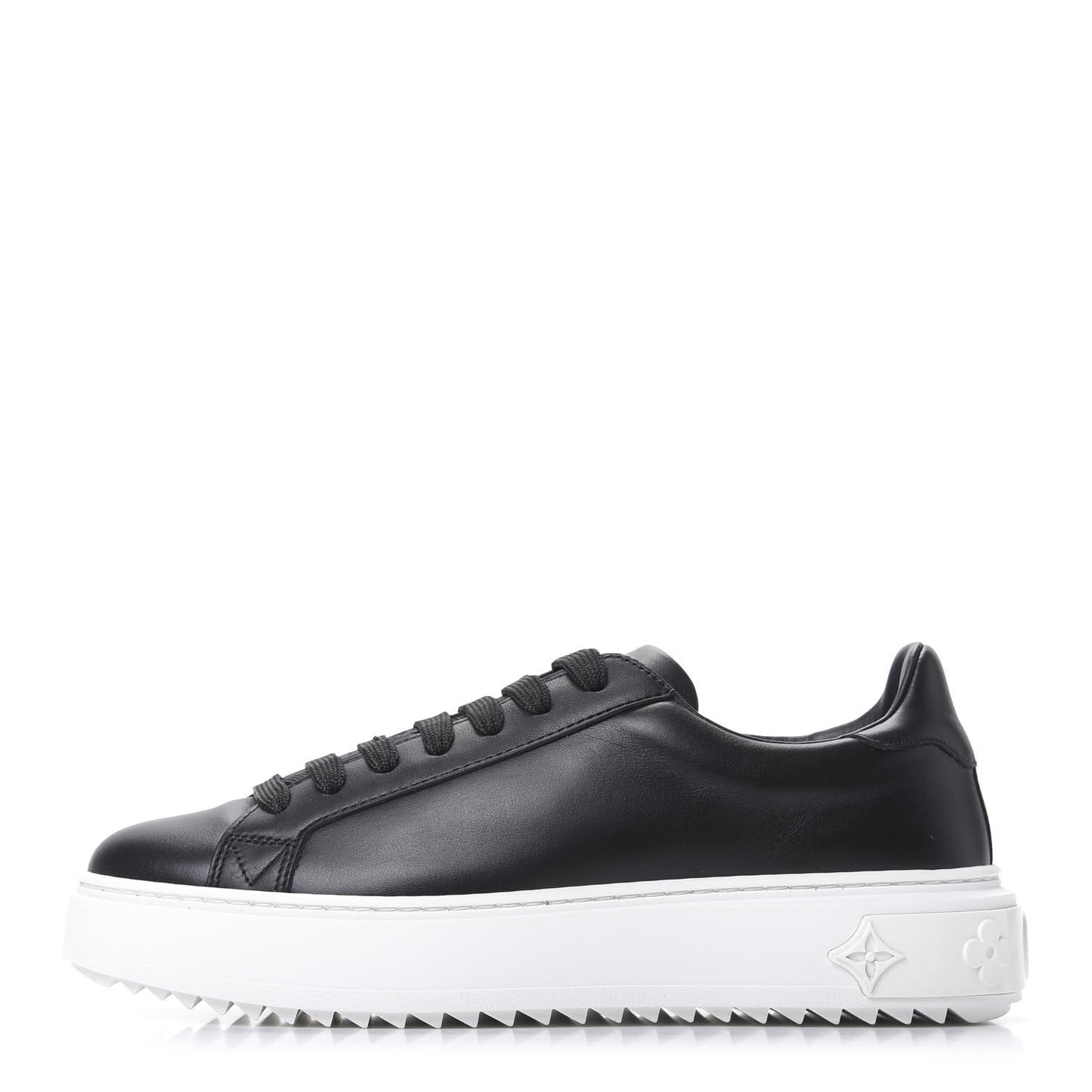 Calfskin Time Out Sneakers 36.5 Black
