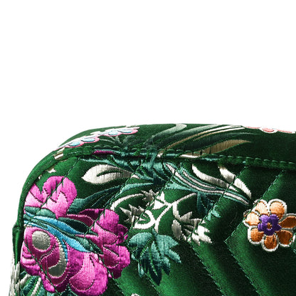 Gucci Jacquard Matelasse Floral Medium GG Marmont Shoulder Bag Green 16 of 17