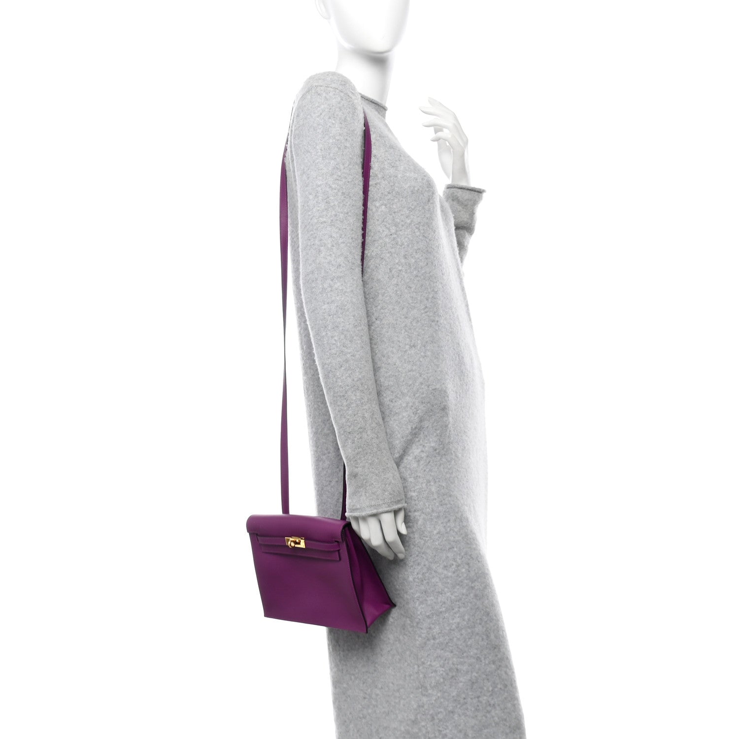 Hermes Evercolor Kelly Danse II Belt Bag Anemone 2 of 12