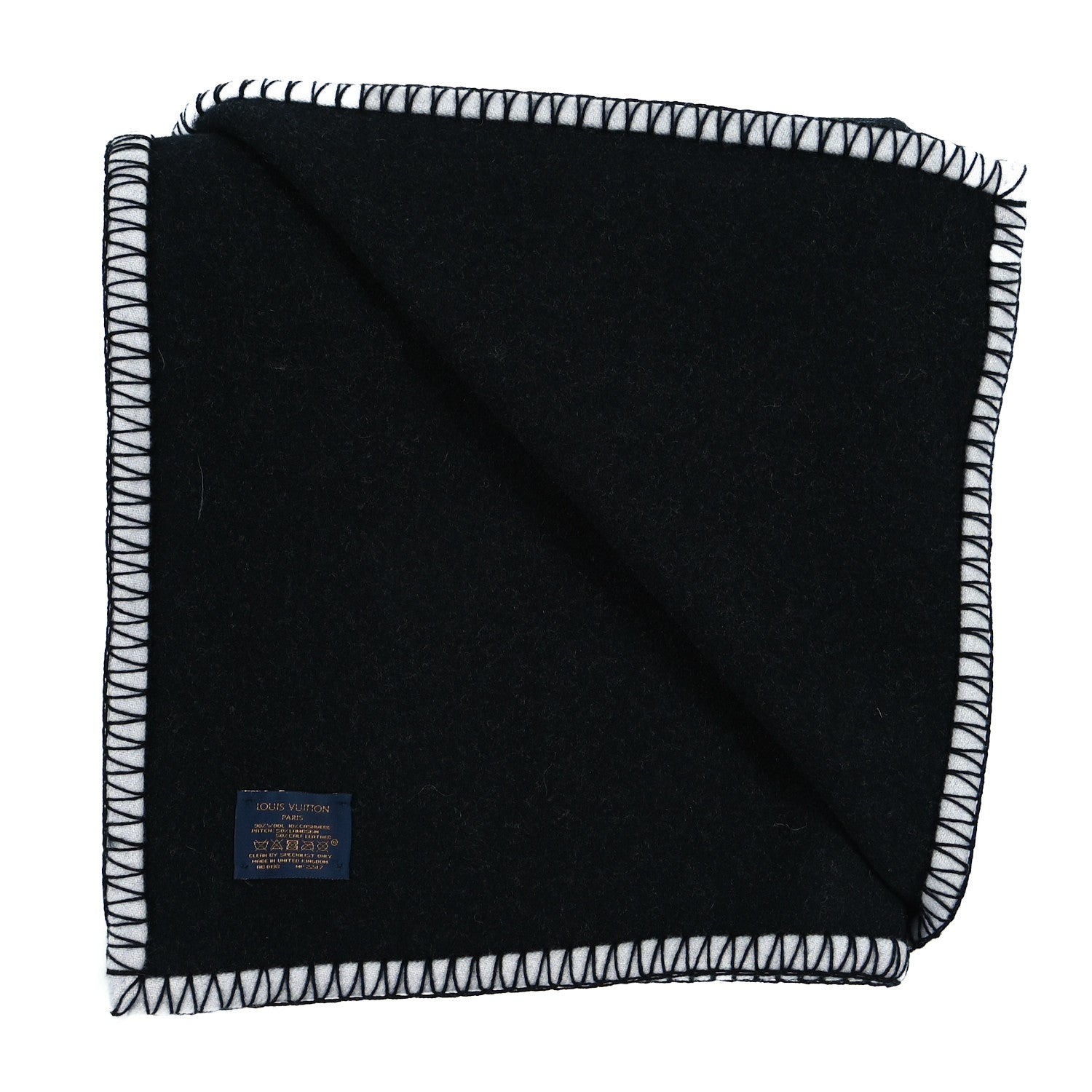 Louis Vuitton Wool Cashmere Satellite Blanket Black 2 of 3