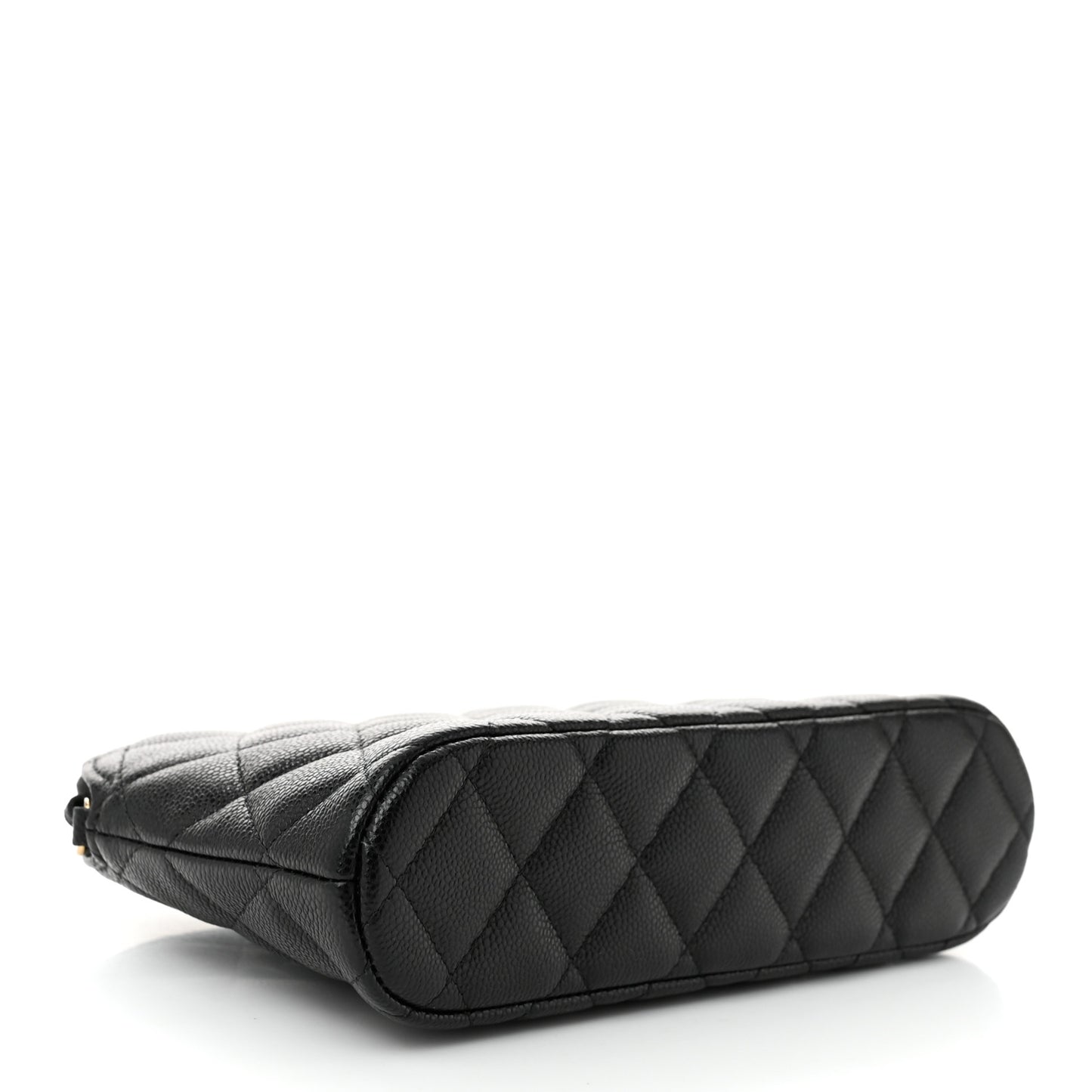 Caviar Quilted Classic Clutch with Chain Black