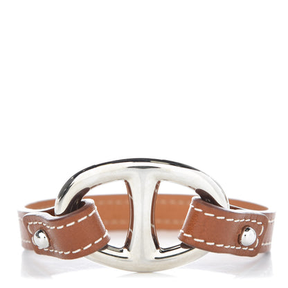 Hermes Natural Tadelakt Granville Bracelet L Fauve 1 of 7
