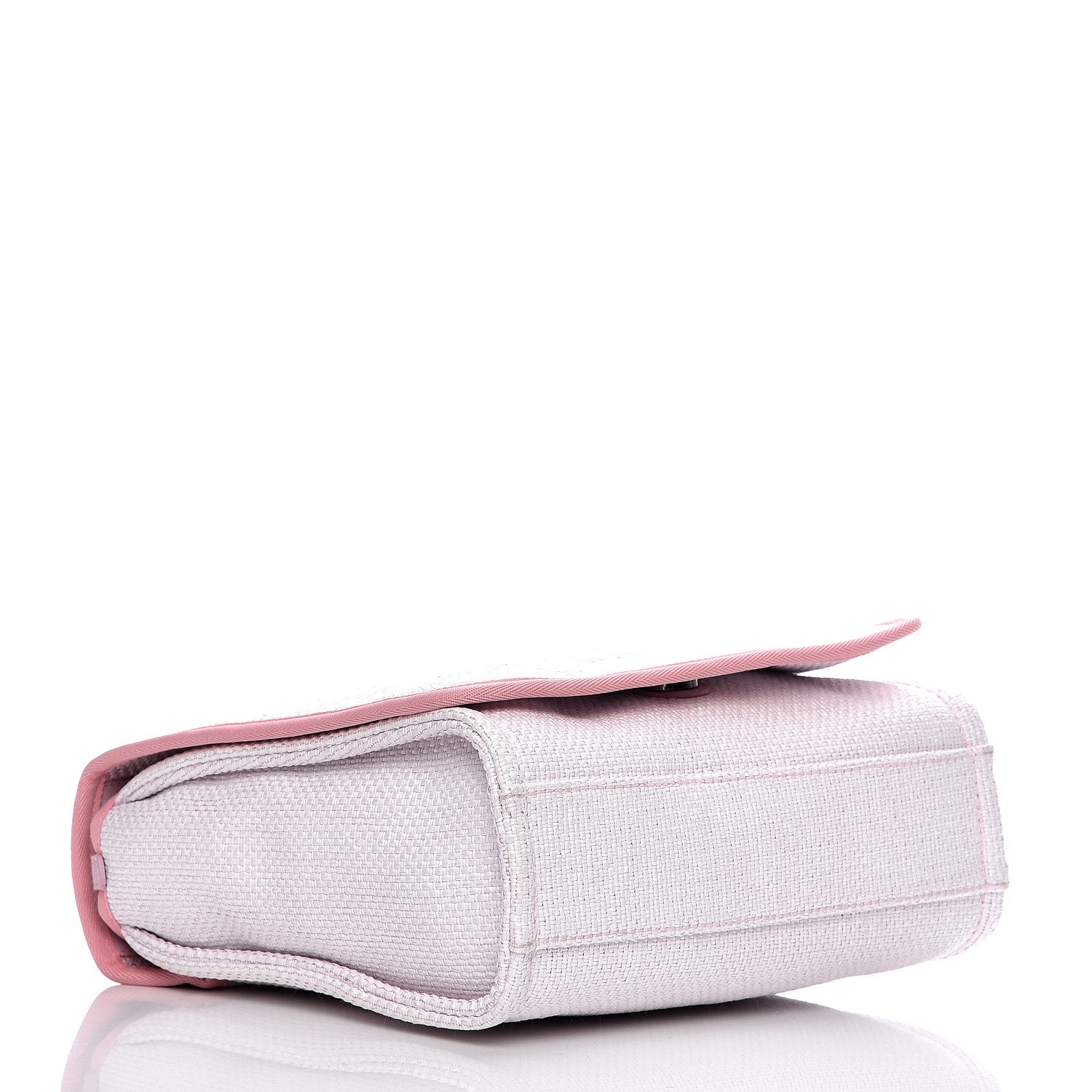Chanel Woven Straw Raffia Small Deauville Messenger Light Pink 4 of 7