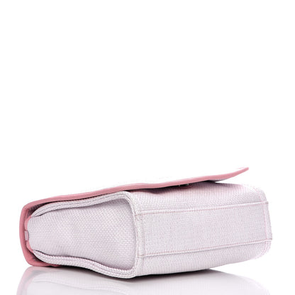 Chanel Woven Straw Raffia Small Deauville Messenger Light Pink 4 of 7