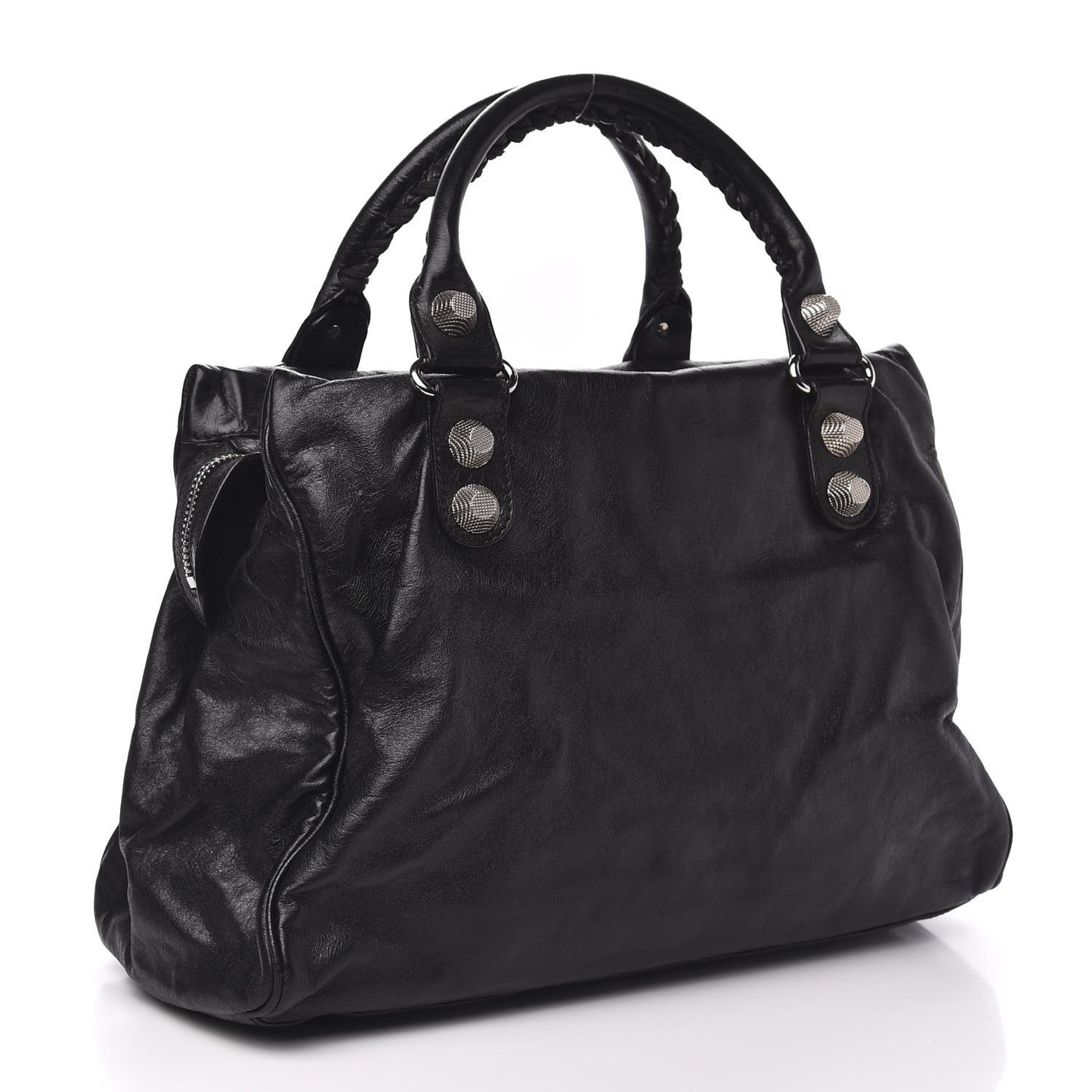 Agneau Giant 21 Silver Hardware Mid Day Black