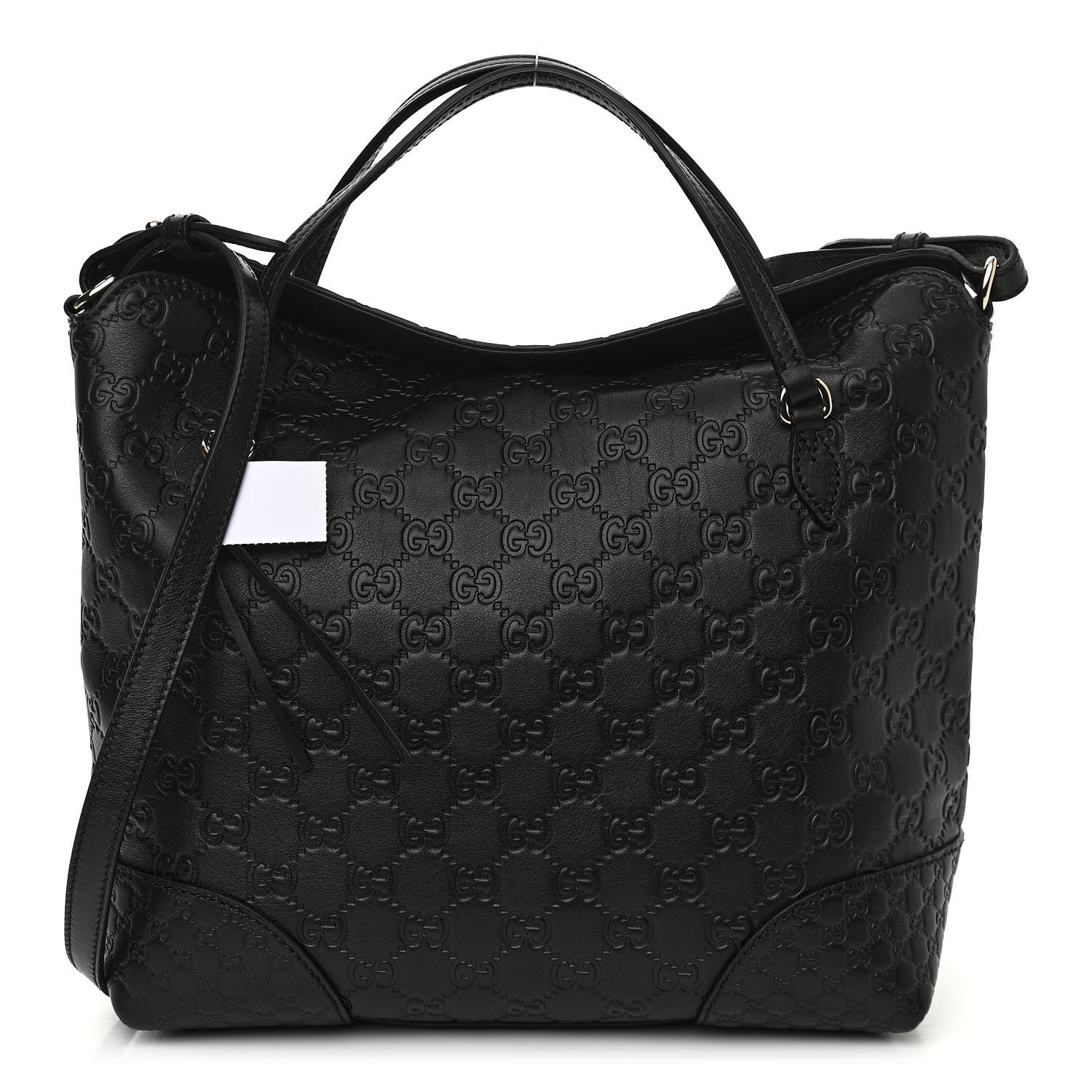 Gucci Guccissima Medium Bree Foldover Tote Black 1 of 11