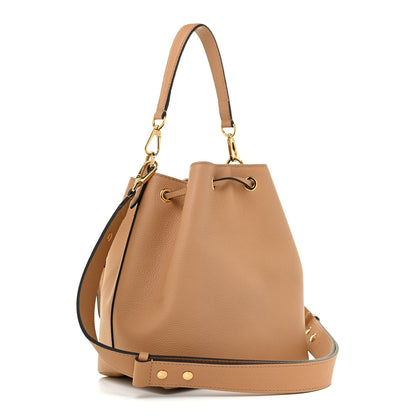 Louis Vuitton Calfskin Lockme Bucket MM Arizona Beige 3 of 11