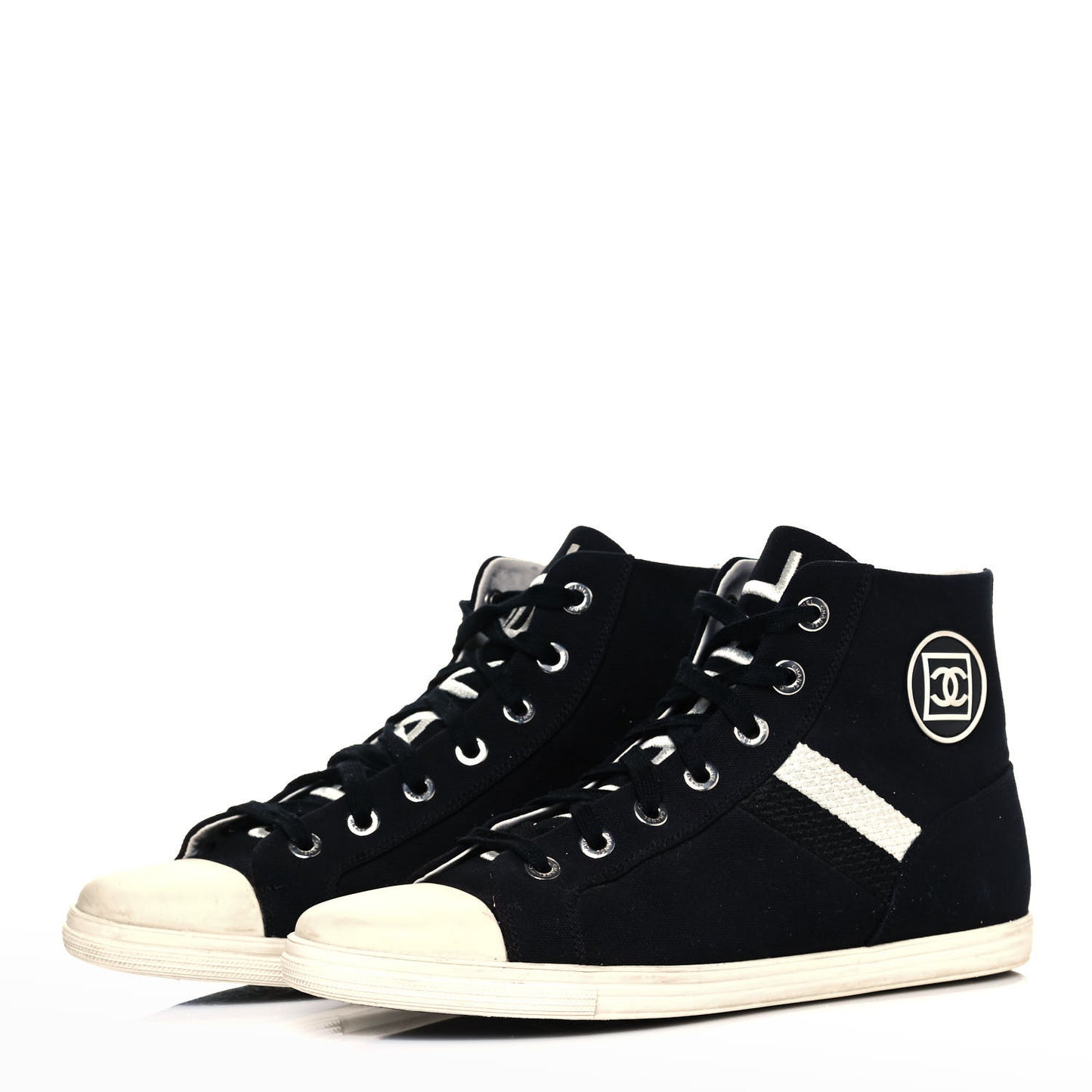 Canvas CC High Top Sneakers 41 Black White