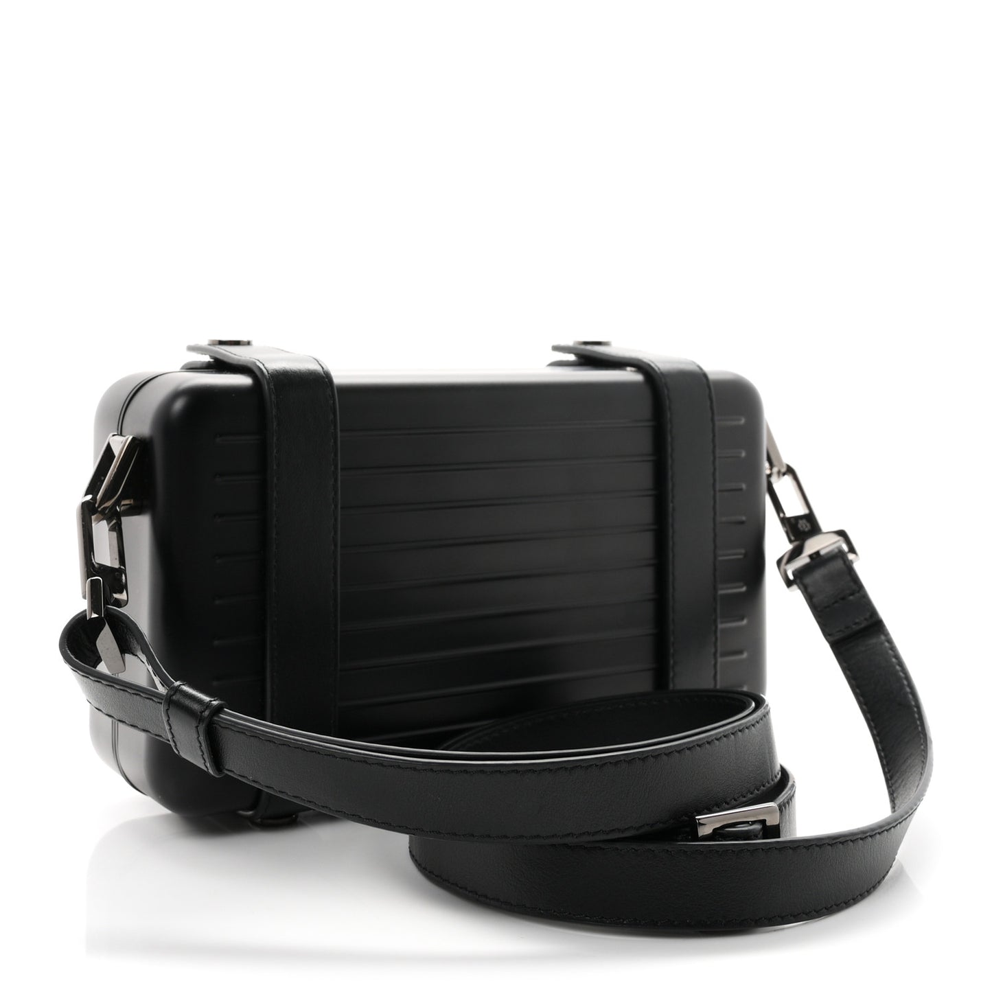 Matte Aluminum Personal Cross-Body Bag Black