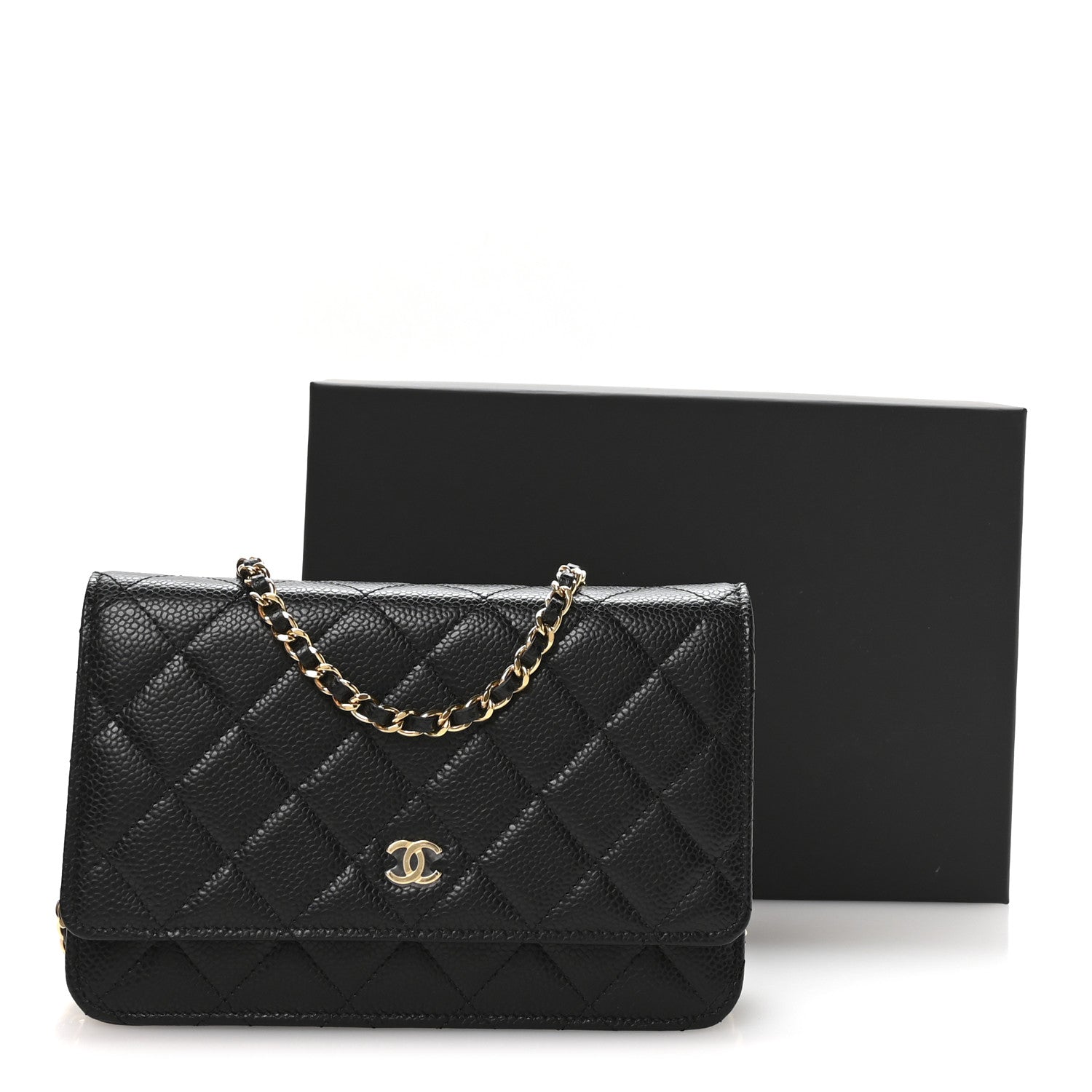 Chanel Caviar Quilted Wallet on Chain WOC Black 11 of 11