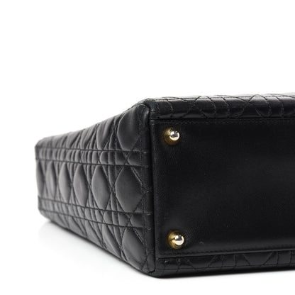 Christian Dior Lambskin Cannage Large Lady Dior Black 7 of 9