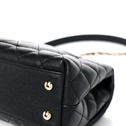 Chanel Caviar Quilted Mini Coco Handle Flap Black 12 of 14