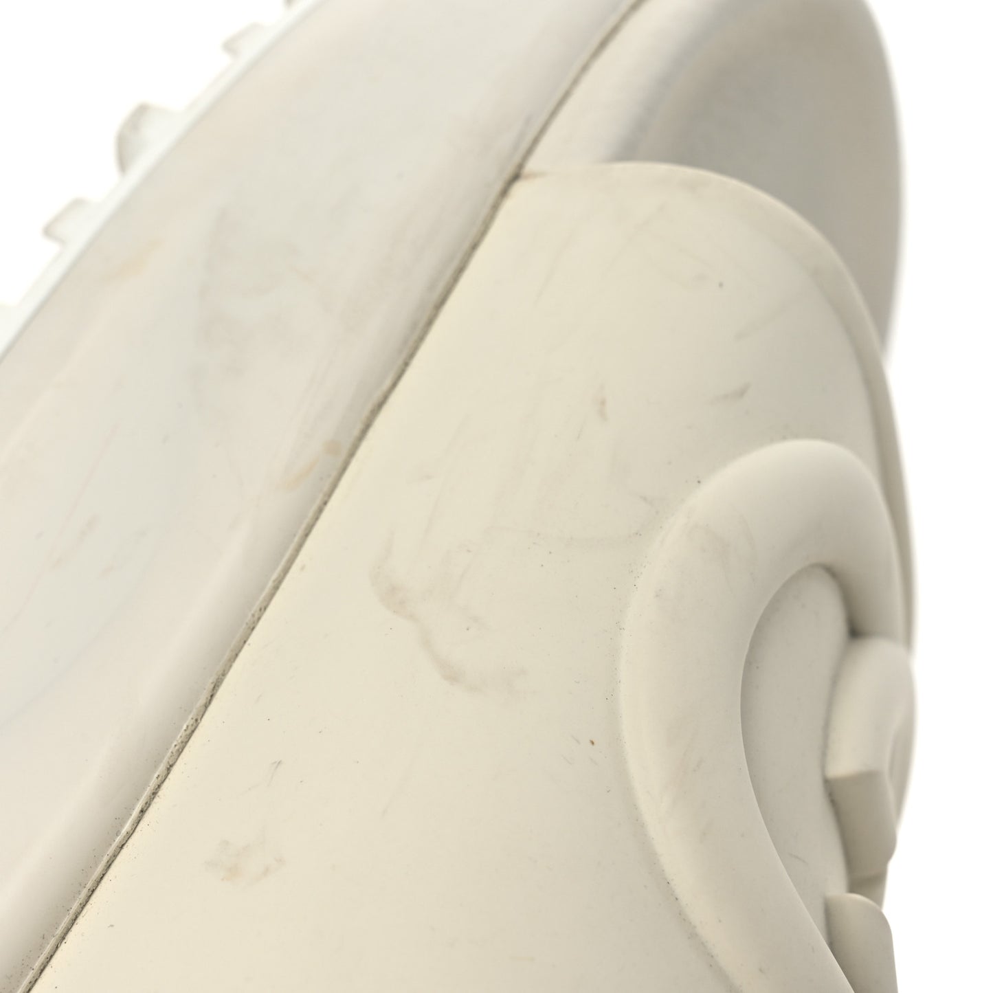 Soft Rubber Womens Interlocking G Platform 42mm Slide Sandals 40 Off White