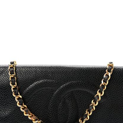 Chanel Caviar Timeless CC Wallet On Chain WOC Black 9 of 11