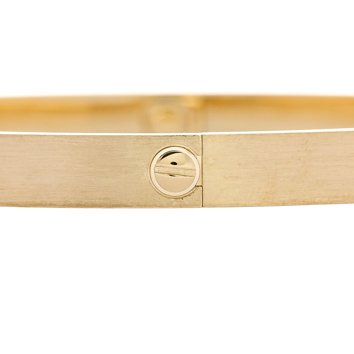 18K Yellow Gold Brushed Finish LOVE Bracelet 22