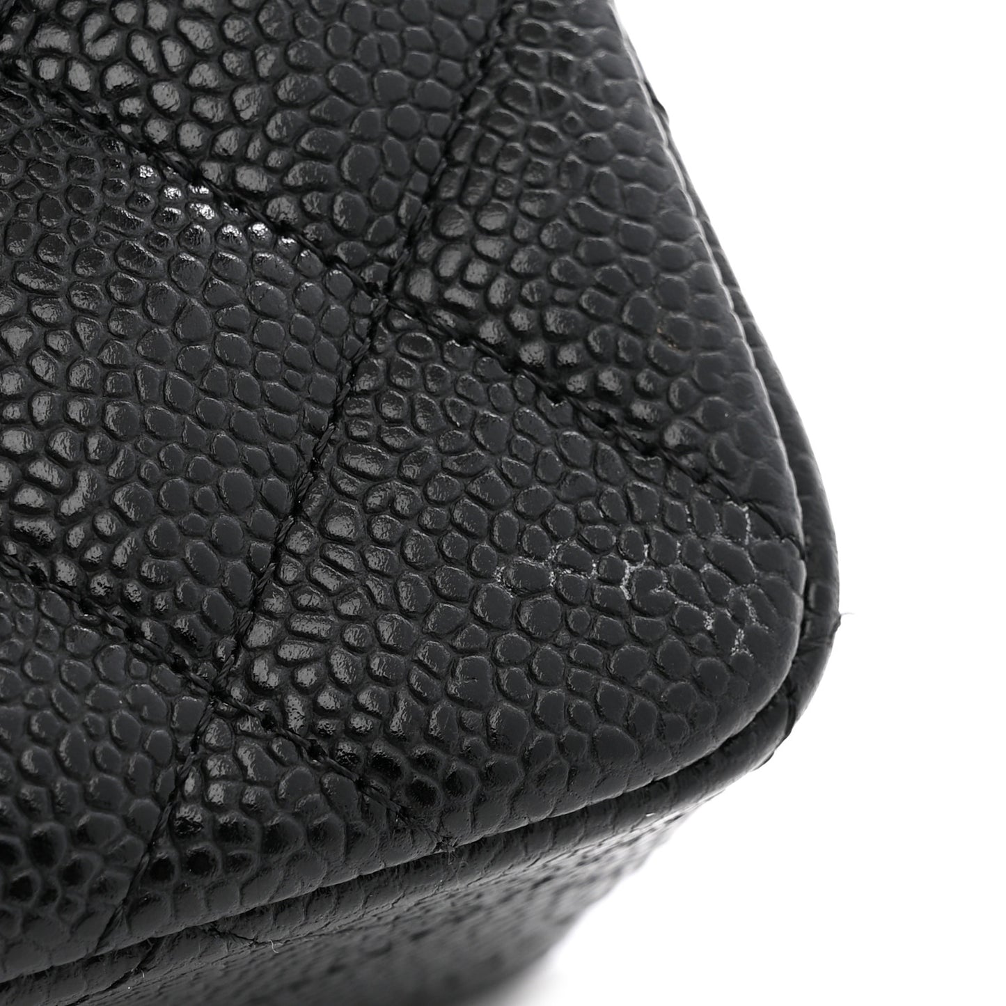 Caviar Quilted Small Double Flap Black