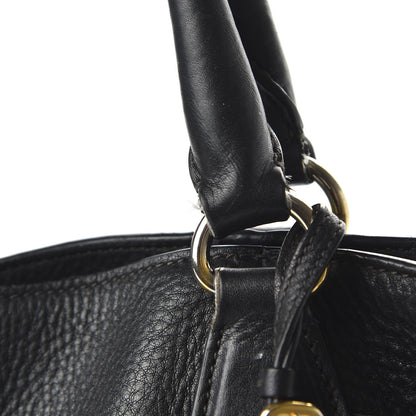 Prada Vitello Daino Side Pocket Tote Black 14 of 16