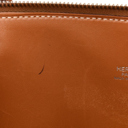 Hermes Toile De Camp Taurillon Clemence Bolide 35 Gold 10 of 10