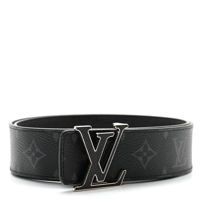 Louis Vuitton Monogram Eclipse Taigarama 40mm LV Initiales Reversible Belt 90 36 Black 2 of 8