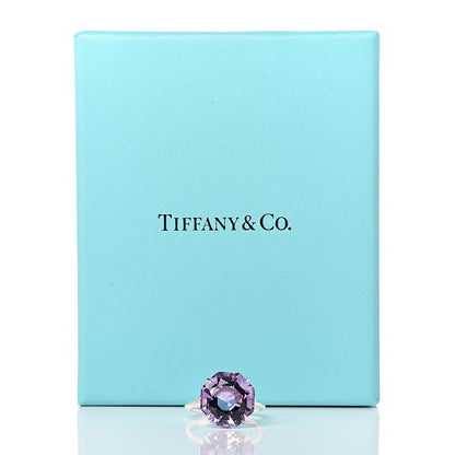 Tiffany Sterling Silver Amethyst Round Sparklers Cocktail Ring 52 6 6 of 6