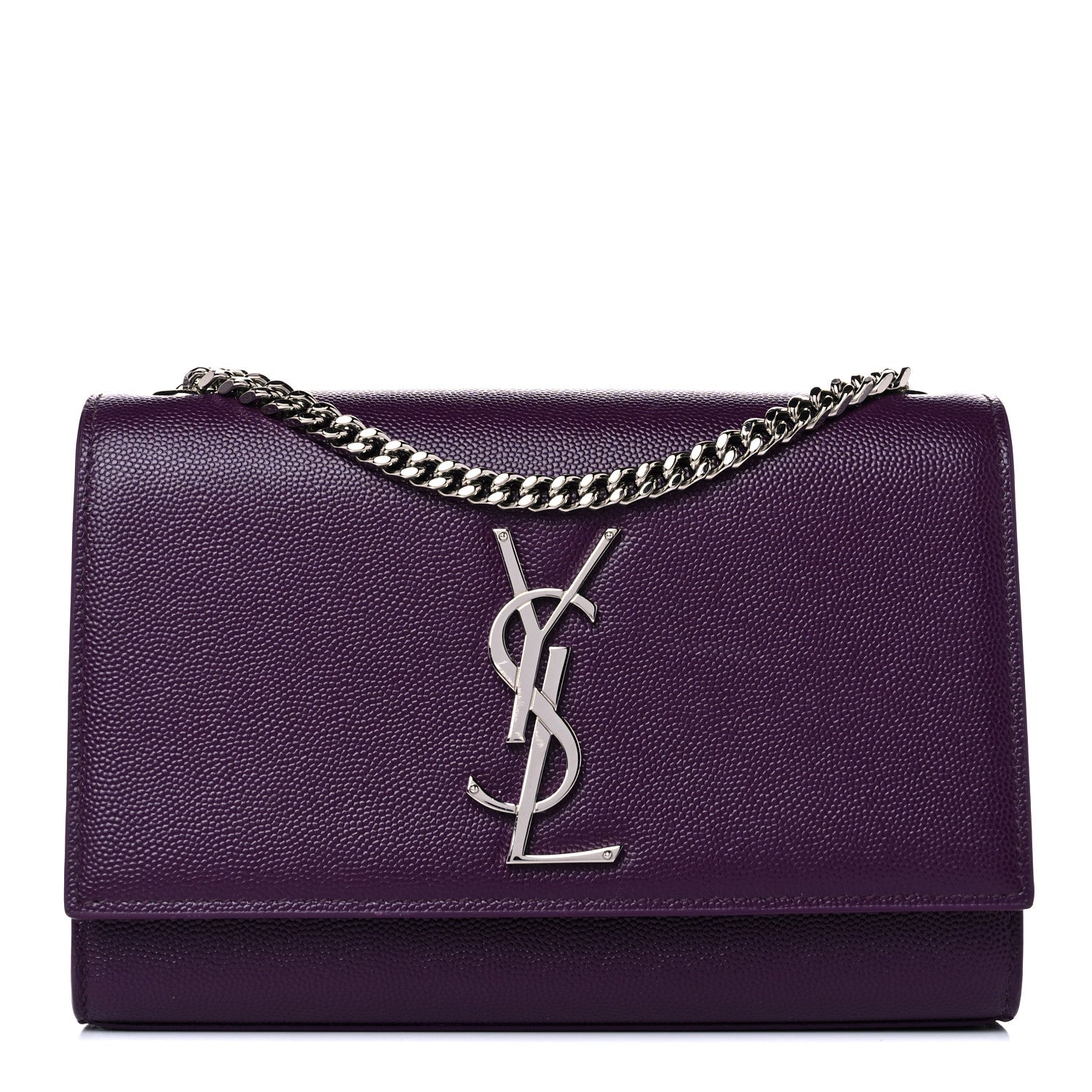 Saint Laurent Grain De Poudre Small Monogram Kate Satchel Lilac 1 of 12
