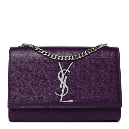 Saint Laurent Grain De Poudre Small Monogram Kate Satchel Lilac 1 of 12