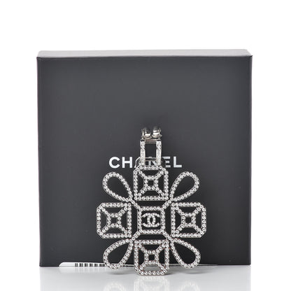 Chanel Crystal CC Drop Single Clip On Earring Silver 5 of 5