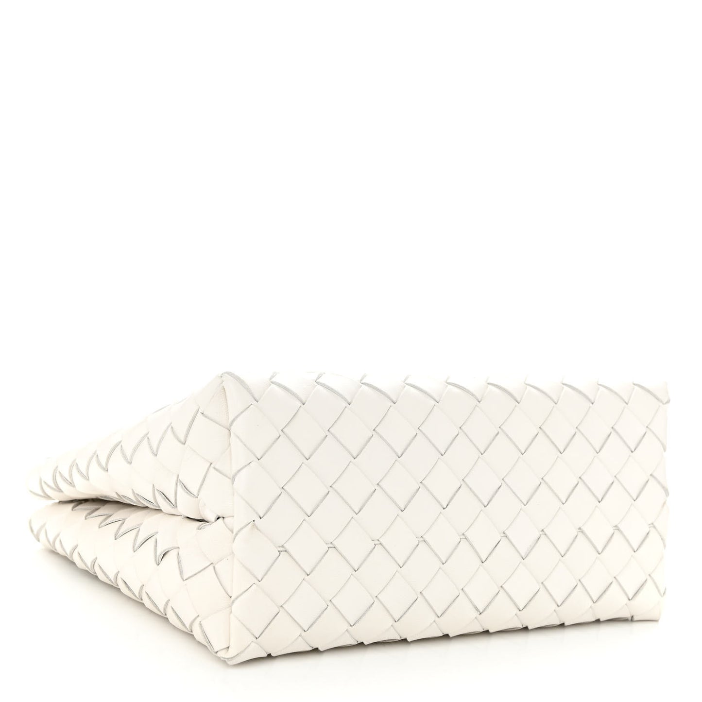 Nappa Intrecciato Small Andiamo Shoulder Bag White